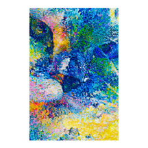 Vibrante Resumen de la impresión del arte del gato