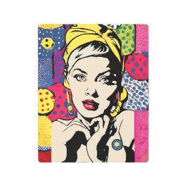 Vibrante retrato de arte pop retro arte mural Meta