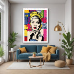 Vibrante retrato de arte pop retro Poster de arte<br><div class="desc">Aumente su espacio con este retrato de arte pop vibrante, una impresionante mezcla de diseño retro y estilo moderno. Este poster generado por IA es una adición perfecta a cualquier decoración de casa u oficina, aportando colores llamativos y una composición animada a sus paredes. Ideal para los aficionados a la...</div>