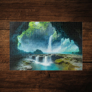 Vibrante rompecabezas de cascada