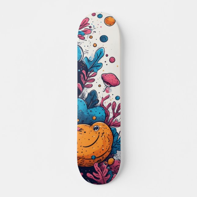 Vibrante Skateboard de diseño moderno (Anverso )
