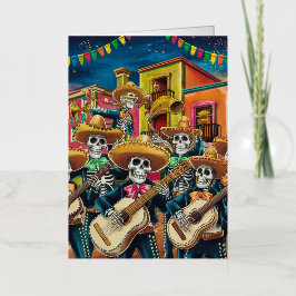 Vibrante Skeleton Mariachi Band Día de Los muertos