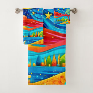 Vibrante Starry Night Style Art