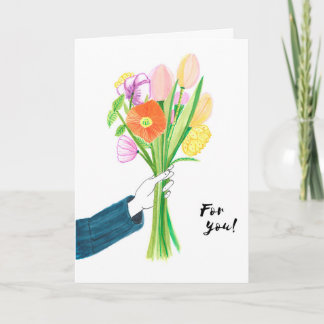 Vibrante tarjeta de cumpleaños Floral