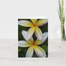 Vibrante tarjeta de felicitación plegada con flore