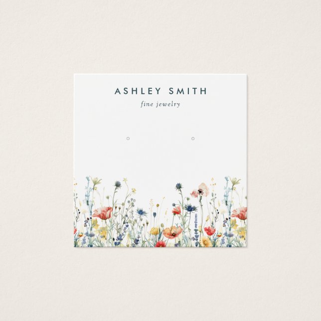 Vibrante tarjeta de visualización de flores silves (Anverso)