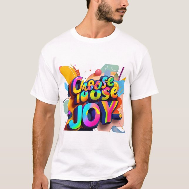 "Vibrante tipografía camiseta - Elige Alegría Dive (Anverso)