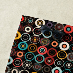 Vibrante toalla de playa de Boho Circles