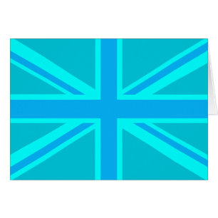 Vibrante Unión Turquesa Jack Bandera Británica