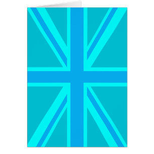 Vibrante Unión Turquesa Jack Bandera Británica