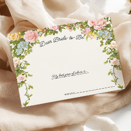 Vibrante Whimsical Floral Bridal Ducha Tarjeta de