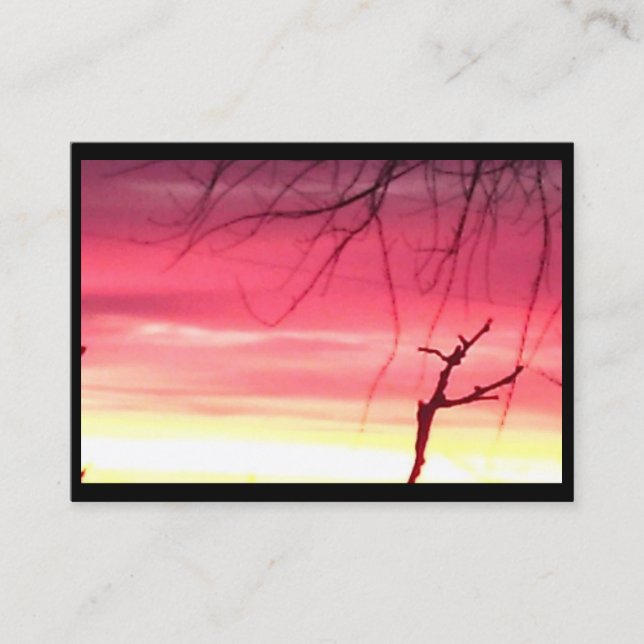 Vibrante Winter Sunrise Puede Ser Tarjeta De Negoc (Anverso)