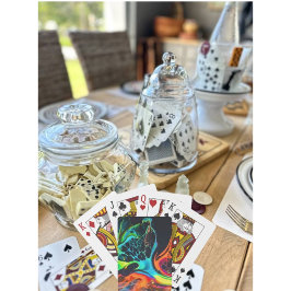 Vibrantes cartas de arte fluido