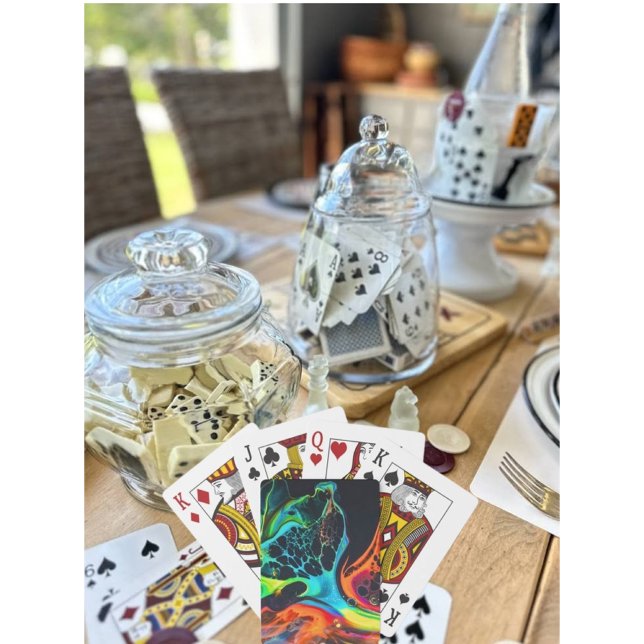 Vibrantes cartas de arte fluido (Subido por el creador)