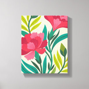 Vibrantes claveles rosados y arte fológico