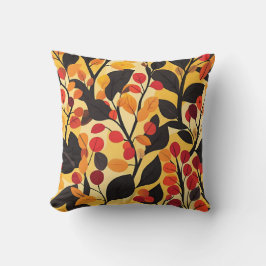 Vibrantes hojas otoñales almohada decorativa