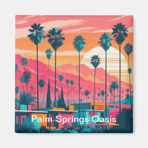Vibrantes imanes de verano de Palm Springs Sunset