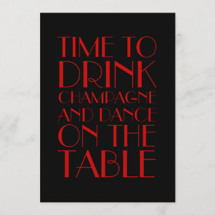 Vibrantes invitaciones para fiestas navideñas roja