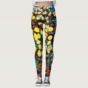 Vibrantes Leggings Florales Multicoloreadas (Soñan