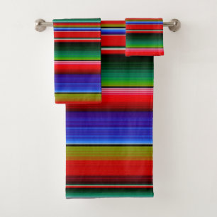 Vibrantes rayas de manta de serape mexicano tradic