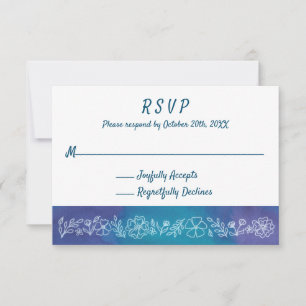Vibrantes tarjetas RSVP Floral