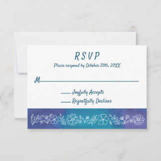 Vibrantes tarjetas RSVP Floral
