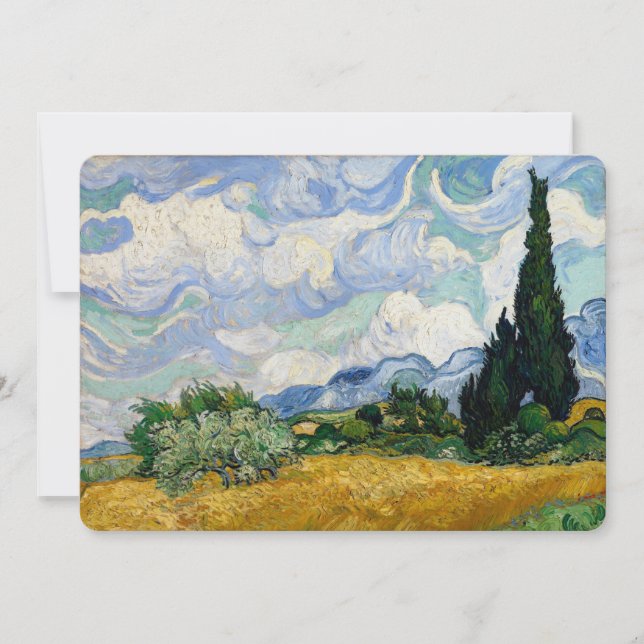 Vicente Van Gogh Campo De Trigo Con Cipreses (Anverso)