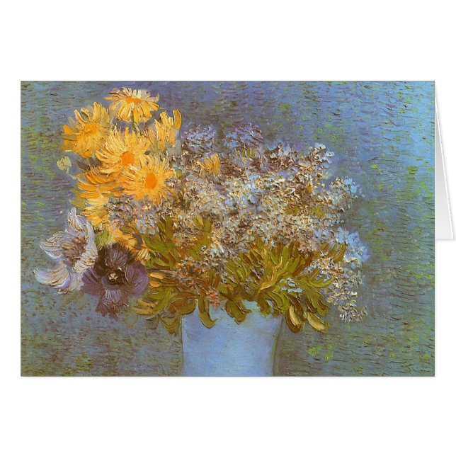 Vicente van Gogh Vase de Lilacs, Daisies, Anemones (Anverso (Horizontal))