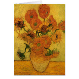 Vicente van Gogh Vase de Vida Fija con 15 girasole