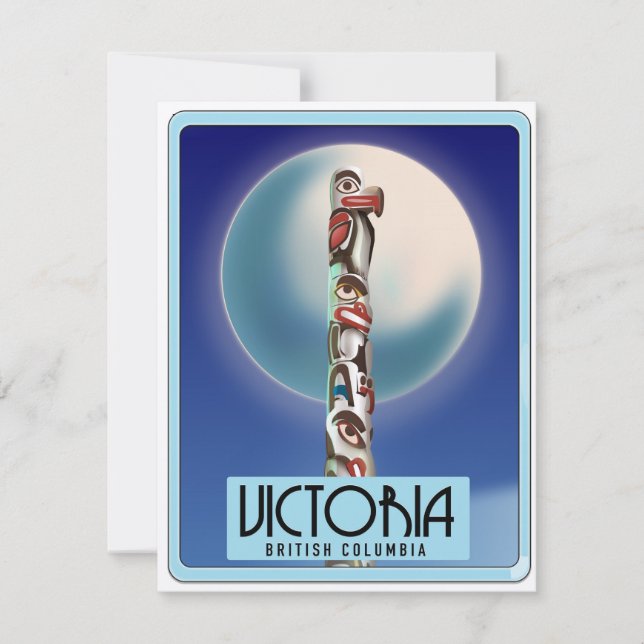 Victoria British Columbia Tótem Pole. (Anverso)