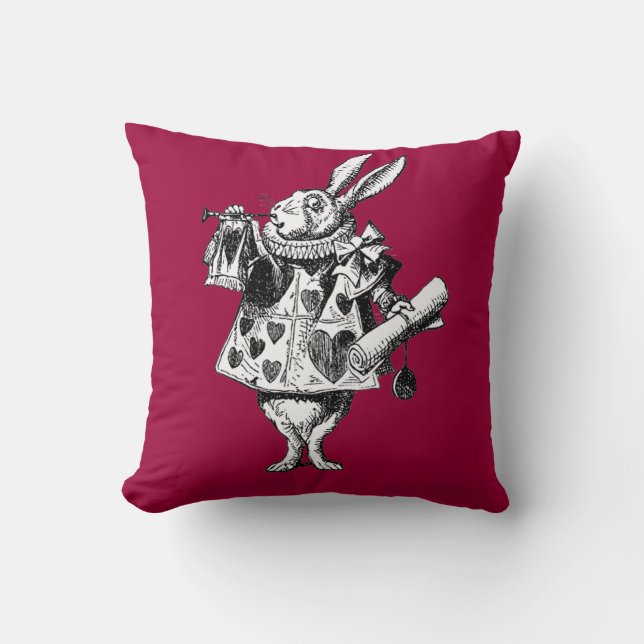 Victorian Alicia de Herald del conejo en almohada (Anverso)