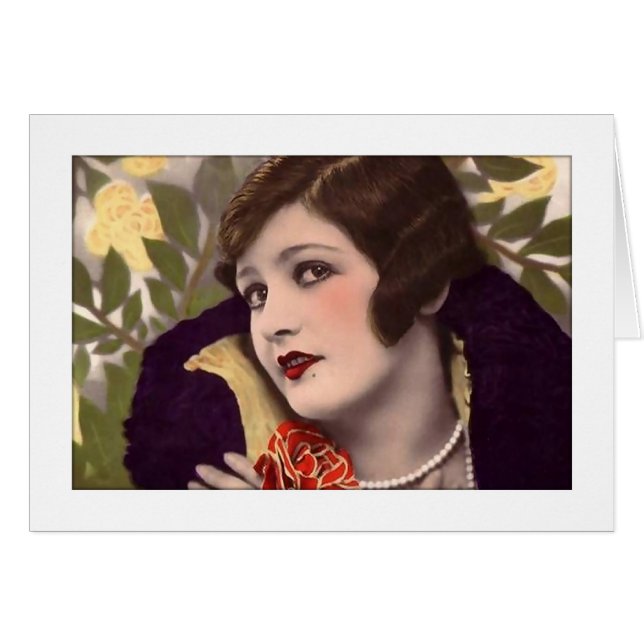 Victorian beauty in purple coat (Anverso (Horizontal))