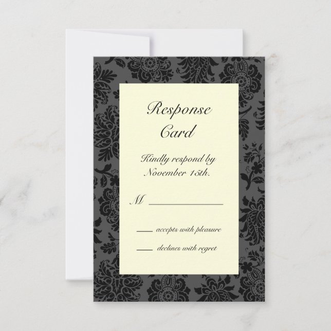 Victorian Damask RSVP (marfil) (Anverso)