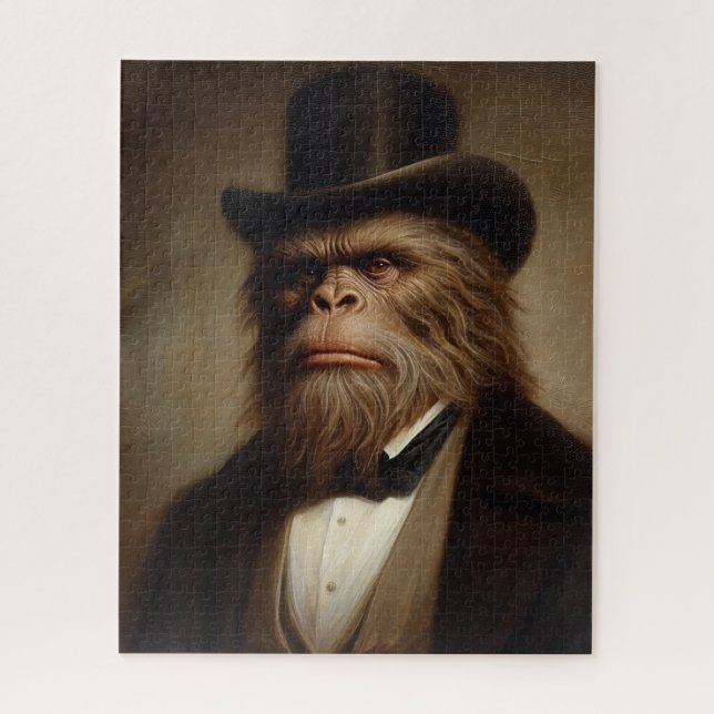 Victorian Gentleman Monkey Jigsaw Puzzle (Vertical)
