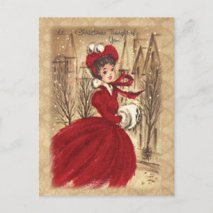 Victoriano vintage Un pensamiento Navidad