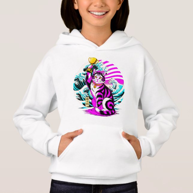 Victorious Wave Cat - Japanese Gamer Gift (Anverso)