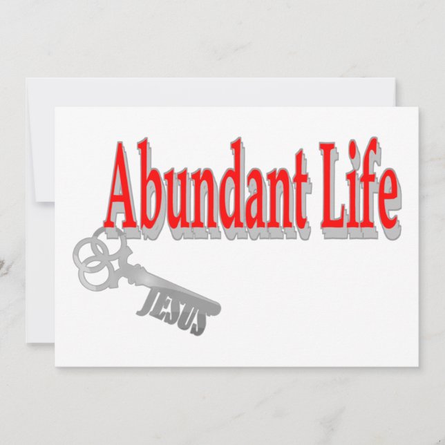 Vida abundante: La clave - v1 (John 10:10) (Anverso)