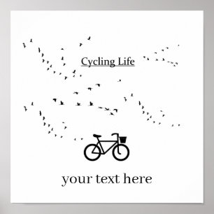 Vida Ciclista Libre Arte en Blanco y Negro