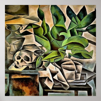 Vida con el arte de la vanita geométrica de Craniu