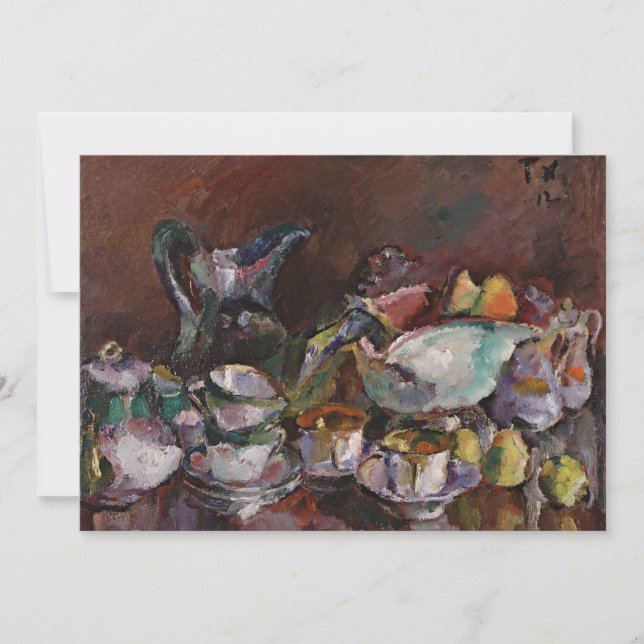 Vida con tazas de café | Anton Faistauer (Anverso)