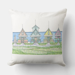 Vida de cabaña de playa 1; Almohada exterior; Azul