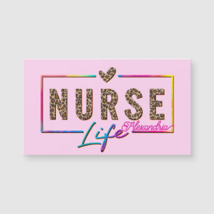 "Vida de enfermera" en elegantes colores arcoiris