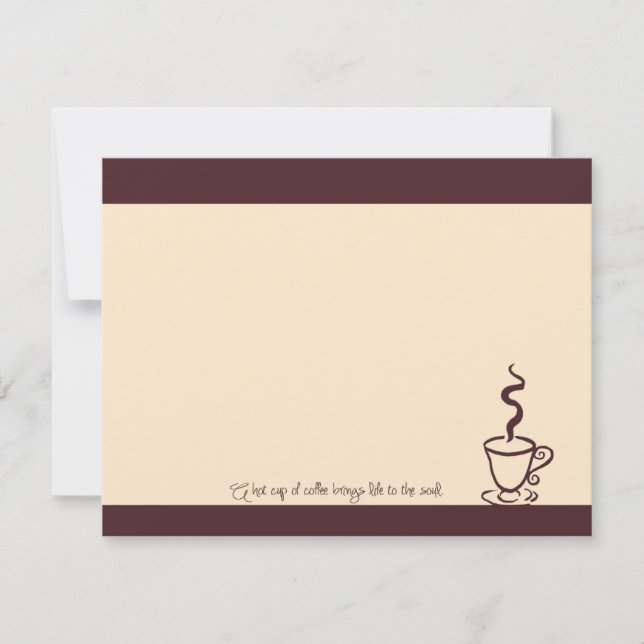 Vida de la moca a las tarjetas de nota de la taza (Anverso)