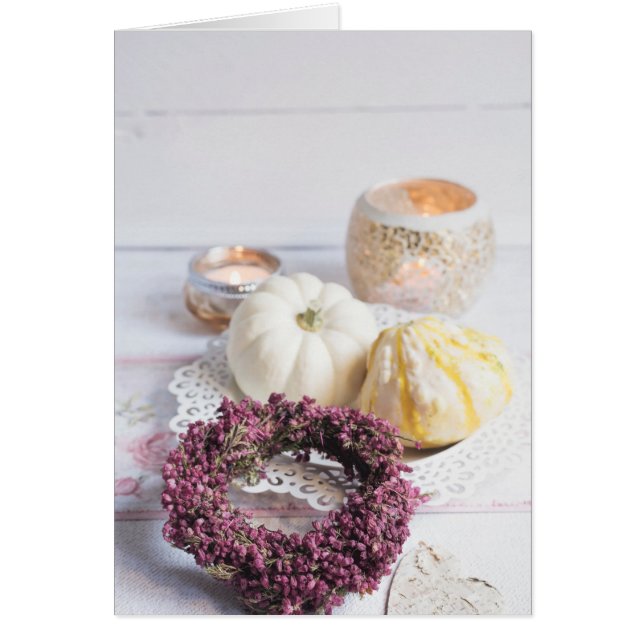 Vida de la vela y calabaza estacional rústica de o (Frente)