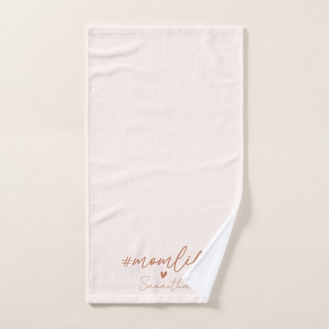 Vida de mamá - Diseño de encanto rústico (Toalla de mano)