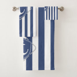 Vida de marinero, rayas azules cobálticas y ancla