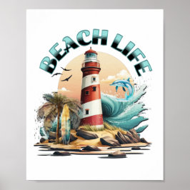 Vida de Playa | Arte de Faro Tropical