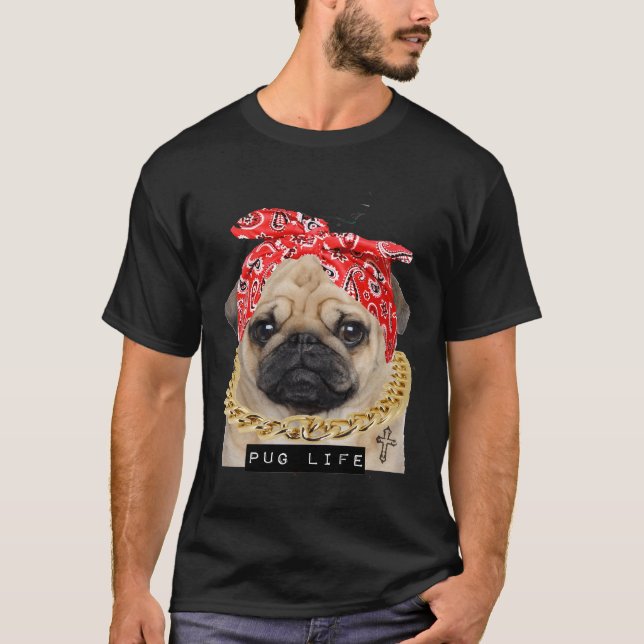 Vida de Pug camiseta esencial 320 (Anverso)