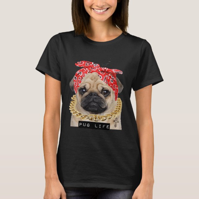 Vida de Pug camiseta esencial 320 (Anverso)