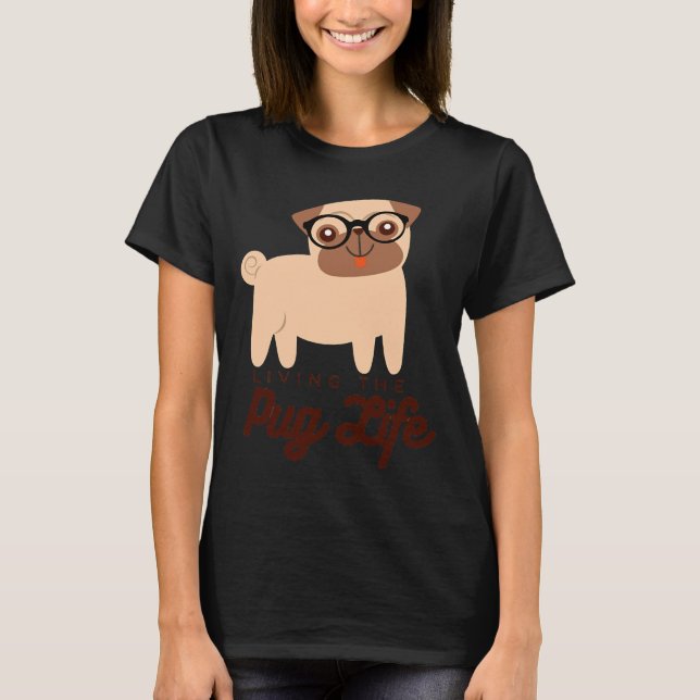 Vida de Pug camiseta esencial 618 (Anverso)